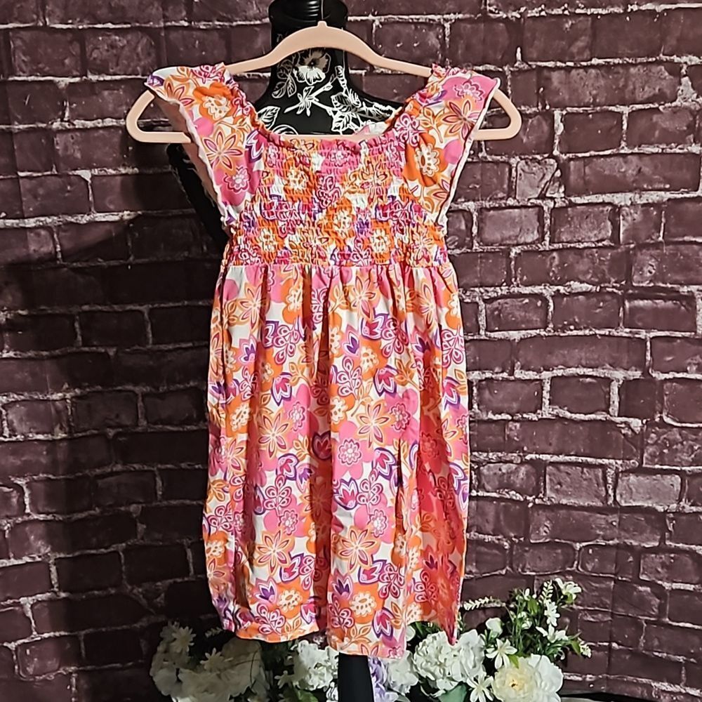Faded Glory 🦊Girl's Floral Pink & Purple Sundress size Large (10-12)